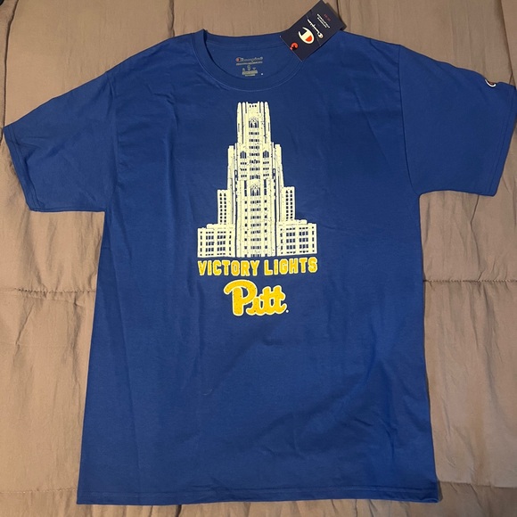 University of Pittsburgh Cathedral of Learning Victory Lights T-Shirt Med NWT - Picture 1 of 4